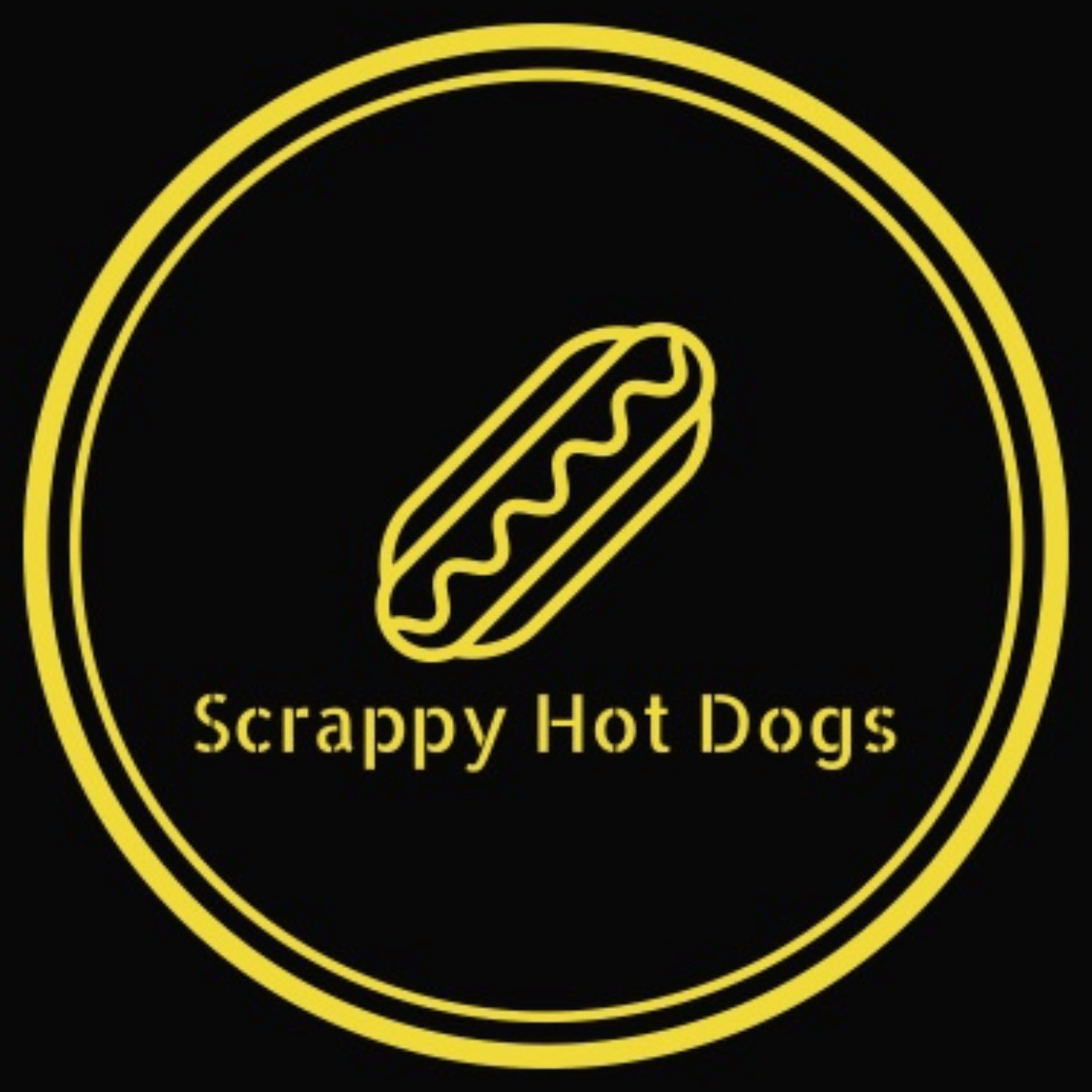 The Scrappy Hot Dogs logo.