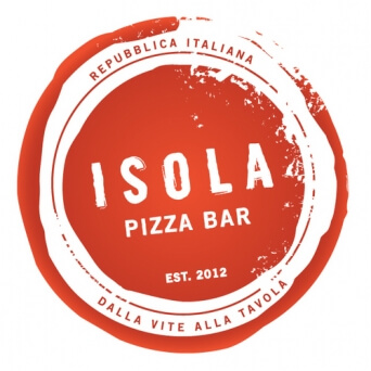 The Isola Pizza Bar logo.