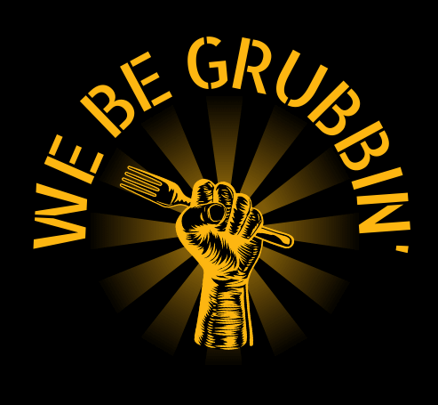 The We Be Grubbin' logo.